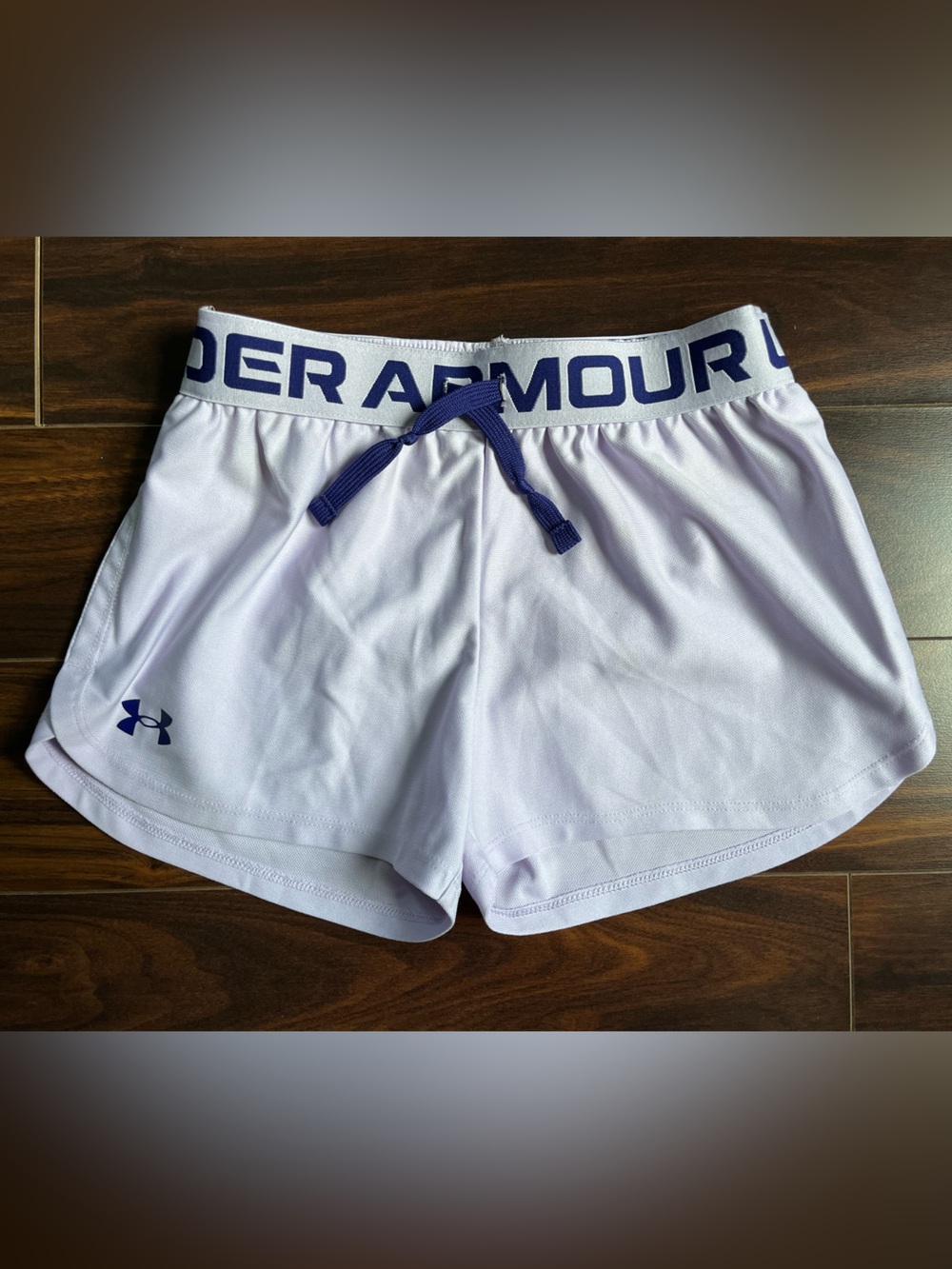 Under Armour Girl’s Light Purple Performance Shorts, M, EUC